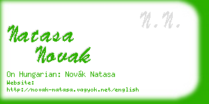 natasa novak business card