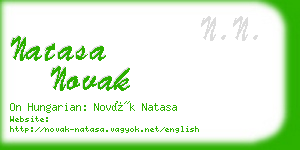 natasa novak business card